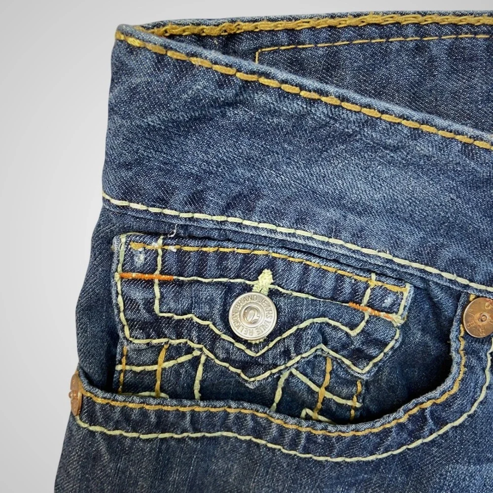True Religion Board‎ Shorts Mens 34 Blue Excellent Section Surf Contrast Stitch